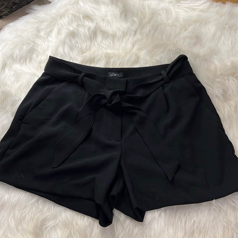 Brand new with tags, black crepe dress shorts with matching belt. Size 8